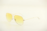 Aviator ,rb 3025 001/4F golden frame yellow gradual lens ,unisex sunglasses ,55 58 62mm