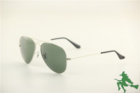 Aviator ,rb 3025 W3277 silver frame G15 lens,55 58 62mm