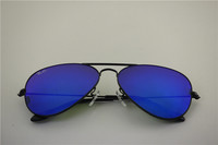 Aviator , rb 3025 002/17 black frame dark blue flash lens,unisex sunglasses ,55 58 62mm
