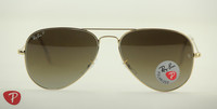 Aviator ,rb 3025 001/77 golden frame brown gradual polarized lens, unisex sunglasses 