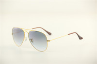 Aviator ,rb 3025 001/32 golden frame gray gradual lens , unisex sunglasses ,55 58 62mm