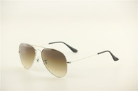 Aviator,rb3025 003/51 silver frame brown gradual lens,classical unisex sunglasses ,55 58 62mm