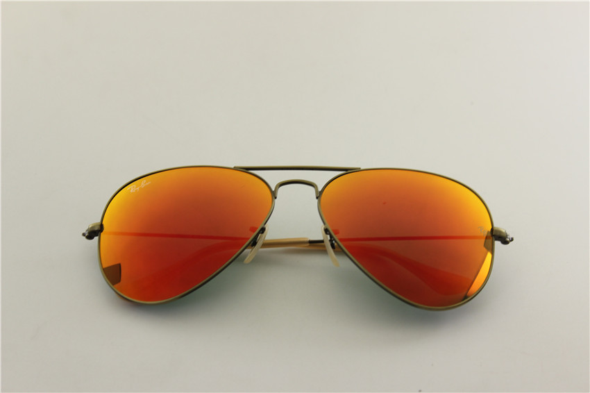 Aviator ,rb 3025 167/2K bronze frame red flash lens ,unisex sunglasses , 58 62mm