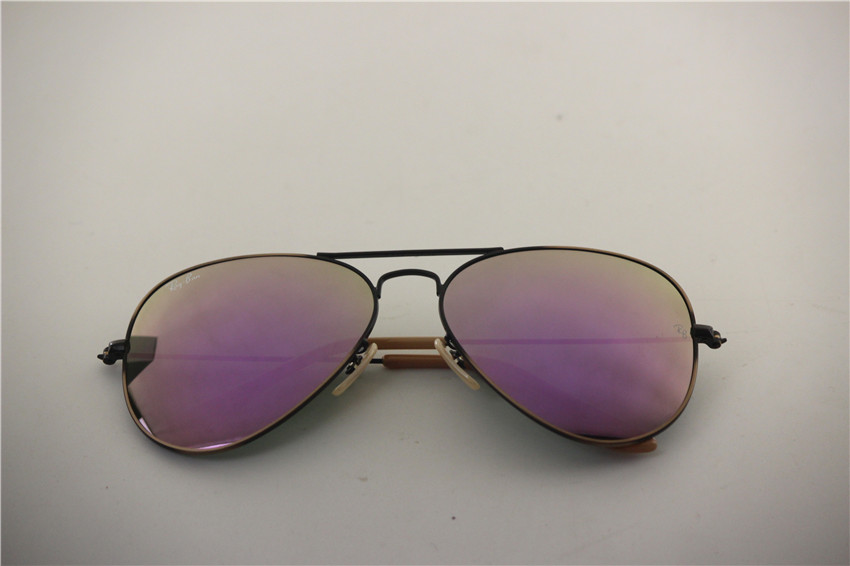 Aviator , rb 3025 167/4k bronze frame light purple flash lens ,58 62mm