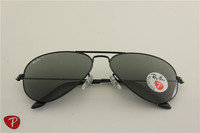 Aviator ,rb 3025 002/58 black frame green polarized lens ,unisex sunglasses ,58 62mm
