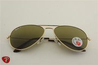 Aviator ,rb 3025 001/57 golden frame brown polarized lens, unisex sunglasses ,58 62mm