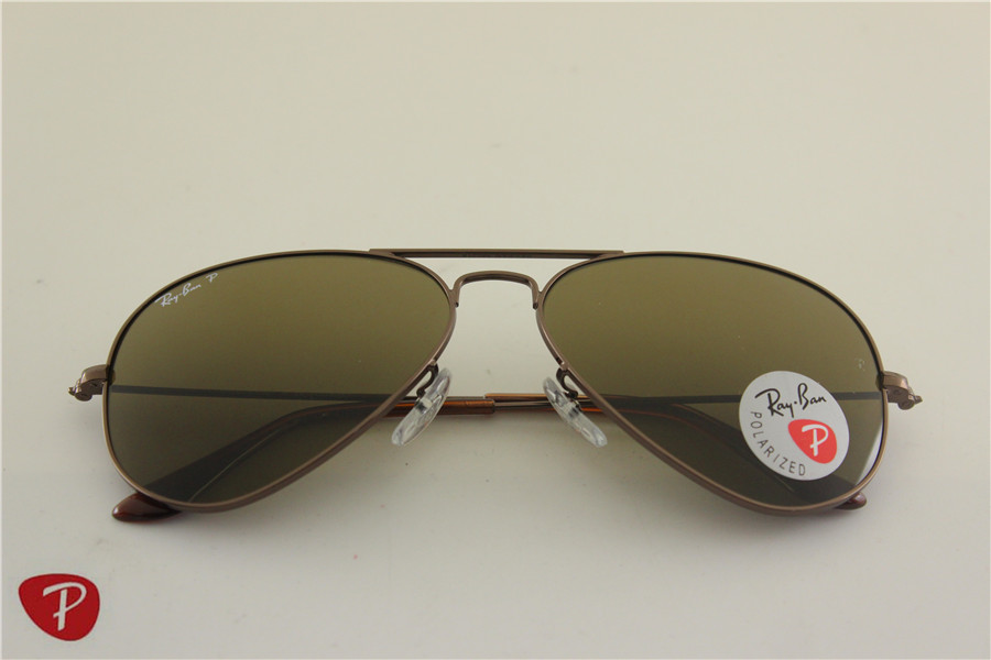 Aviator ,rb 3025 014/57 golden frame brown polarized lens ,unisex glasses ,58 62mm
